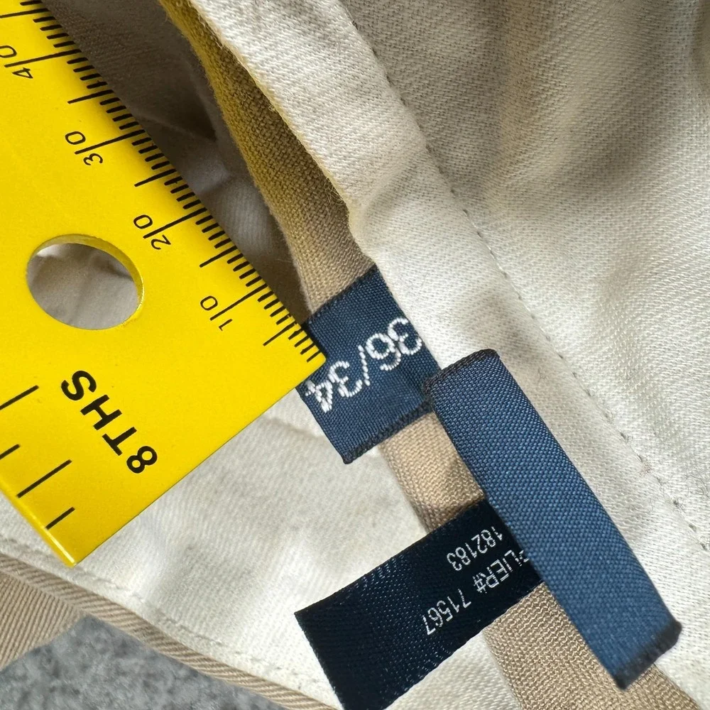 Vintage Polo Ralph Lauren Preston Chinos Mens 36x34 Fits 36x32 Beige Khaki Pants